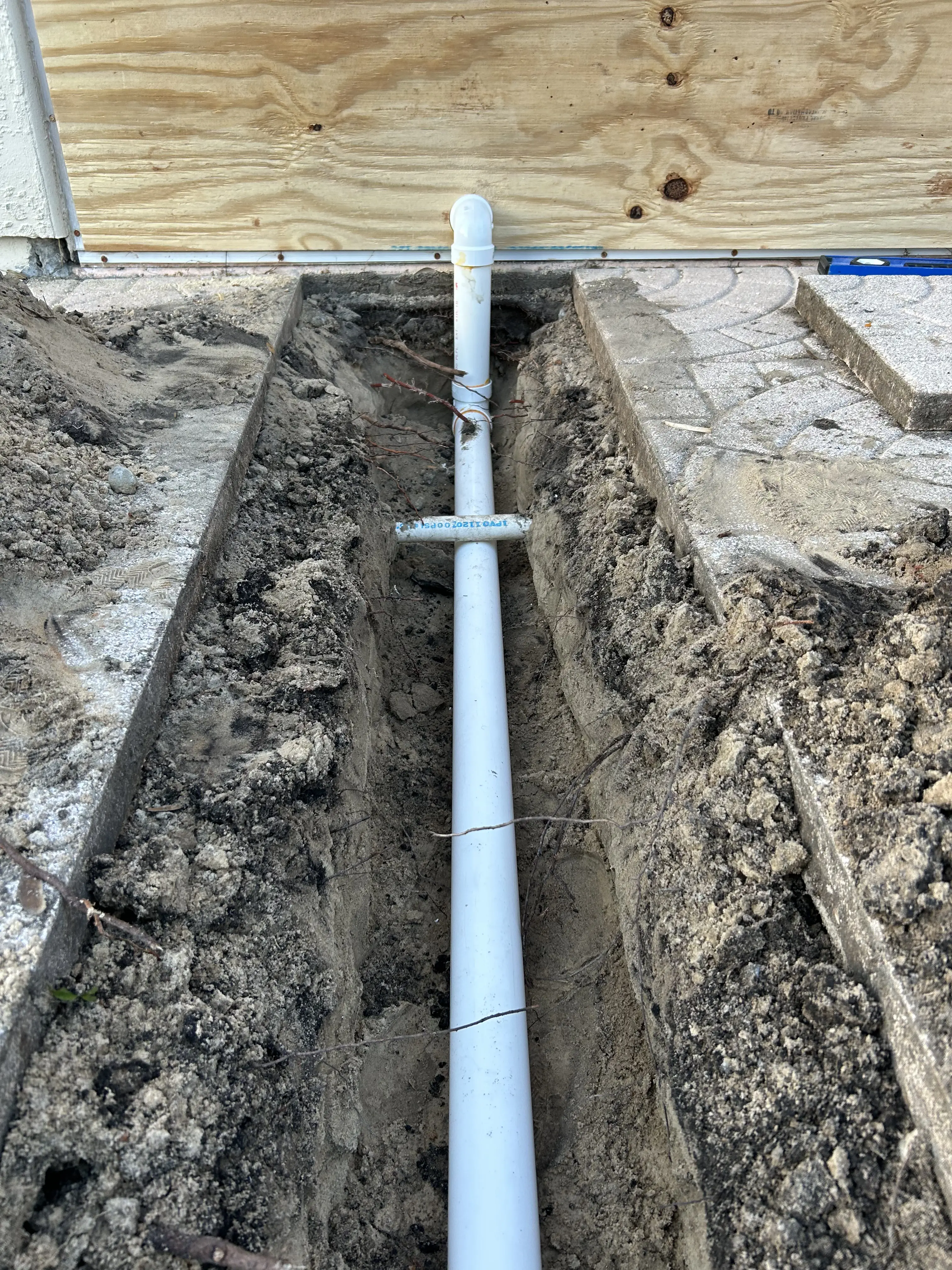 Plumbing repair trench work