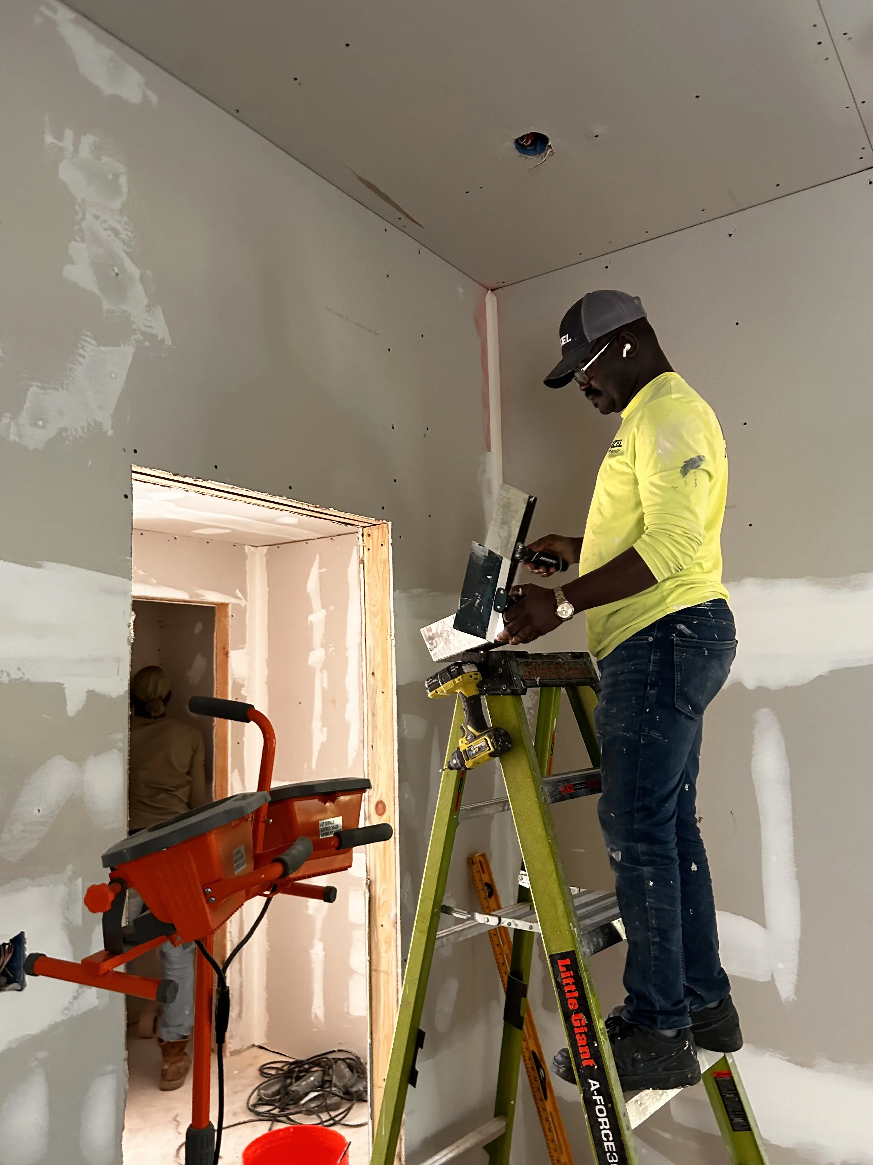 Drywall finishing work