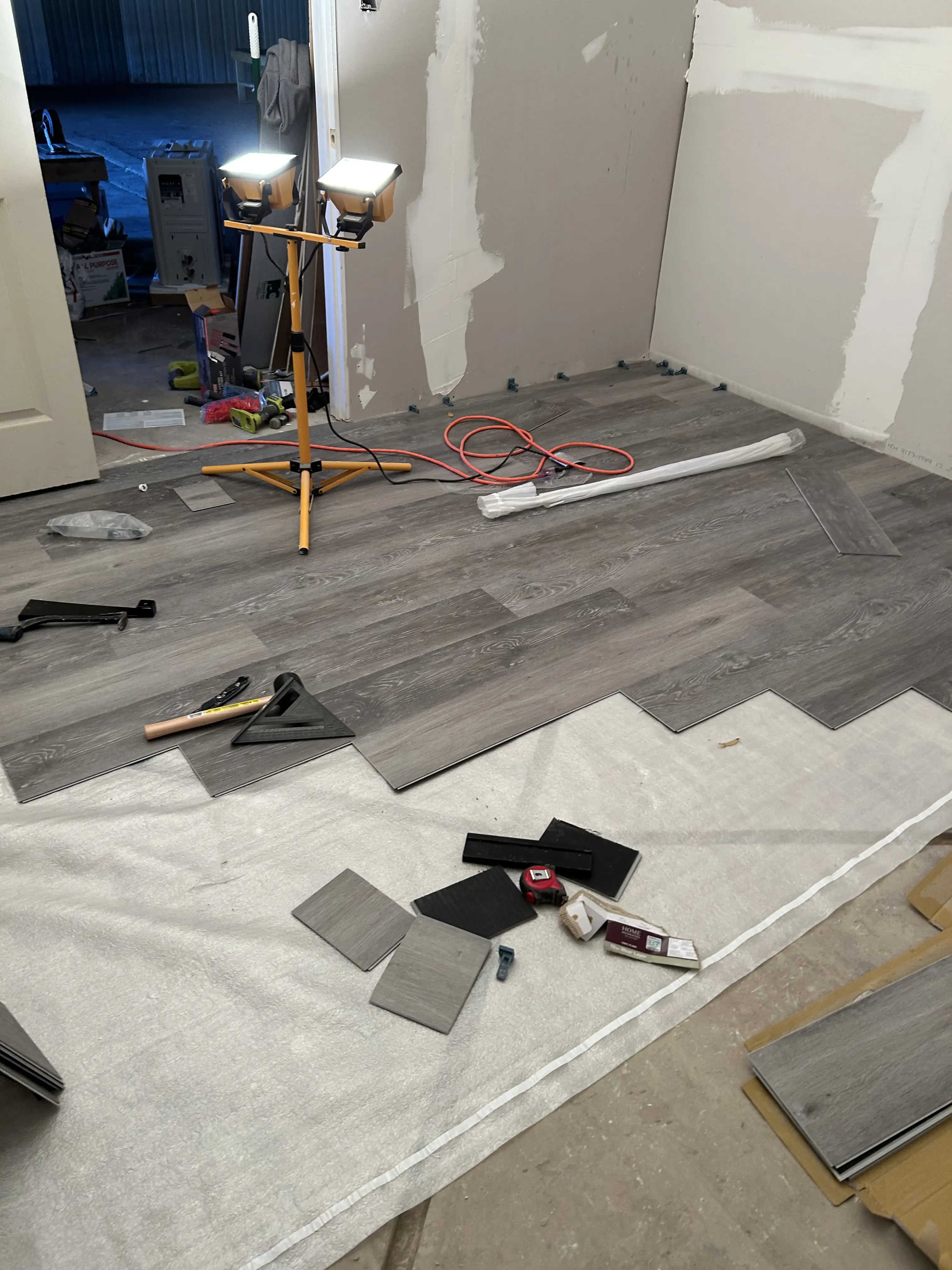 Vinyl flooring installation